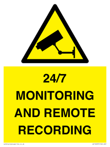 24/7 MONITORING AND REMOTE RECORDING